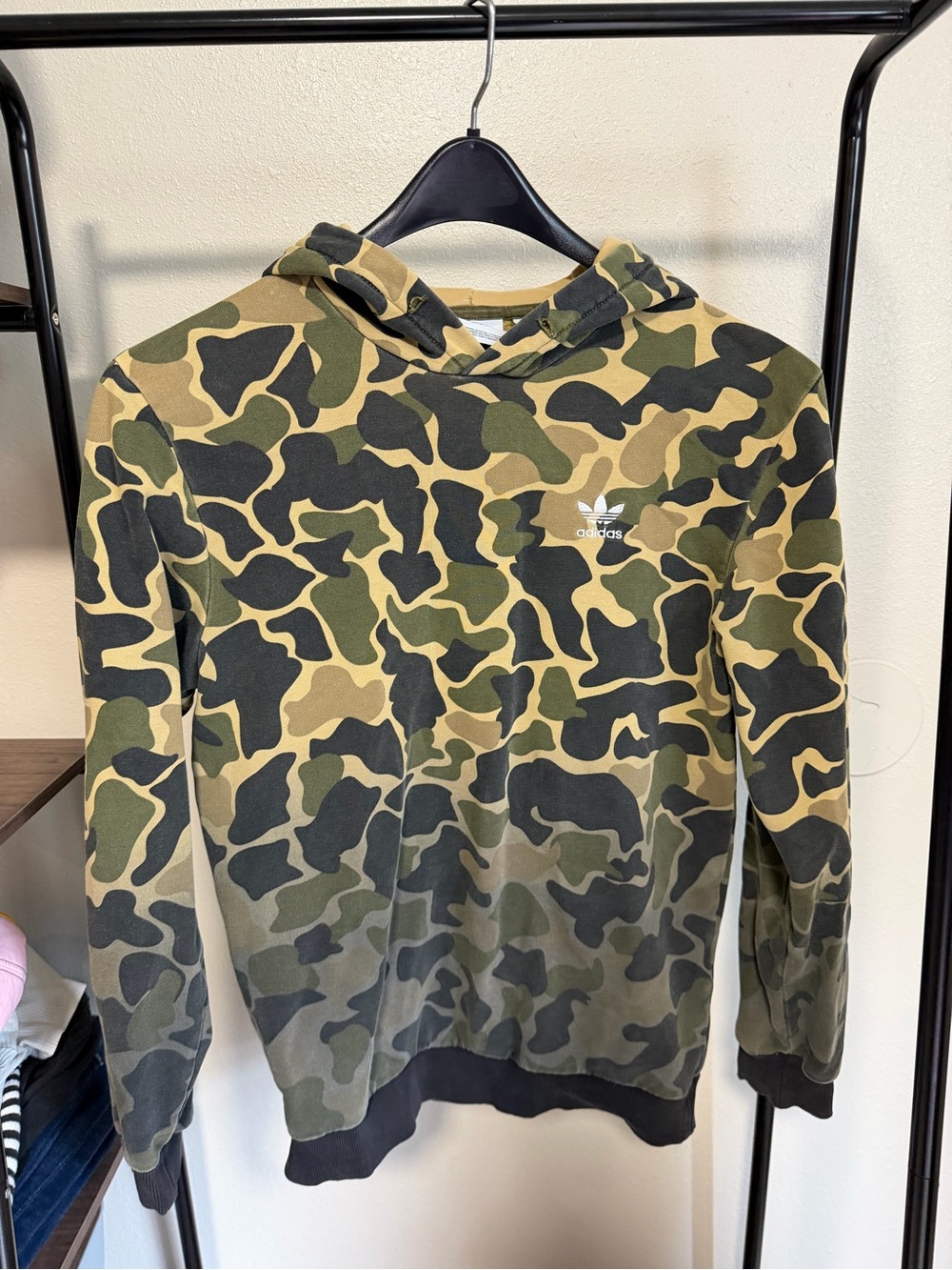 adidas Men’s Crewneck Hoodie - Green Camo